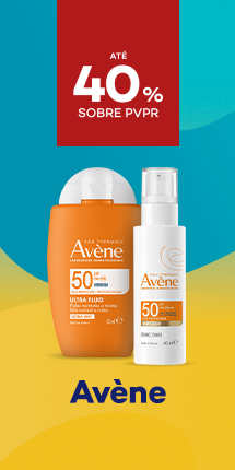 Protetores solares da marca Avène com até 40% de desconto sobre preço de Venda ao Público Recomendado